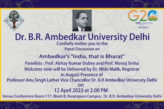 G20_Ambedkar_Panel Discussion_Ambedkar's India that is Bharat 12th April 2023